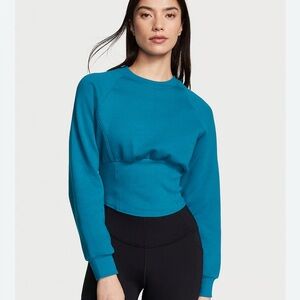 Women’s Victoria’s Secret Soft Fleece Round Neck Sweatshirt Teal Size XL